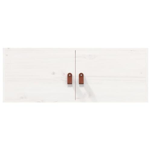 Vægskabe 2 stk. 80x30x30 cm massivt fyrretræ hvid