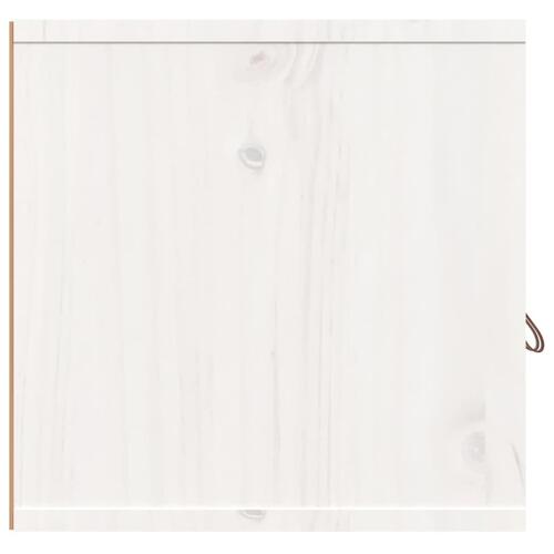 Vægskabe 2 stk. 80x30x30 cm massivt fyrretræ hvid