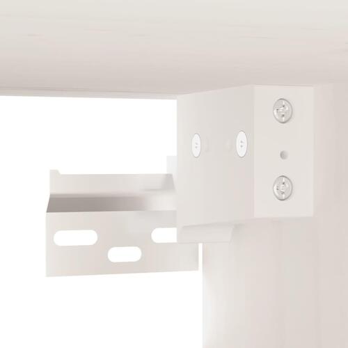 Vægskabe 2 stk. 80x30x30 cm massivt fyrretræ hvid