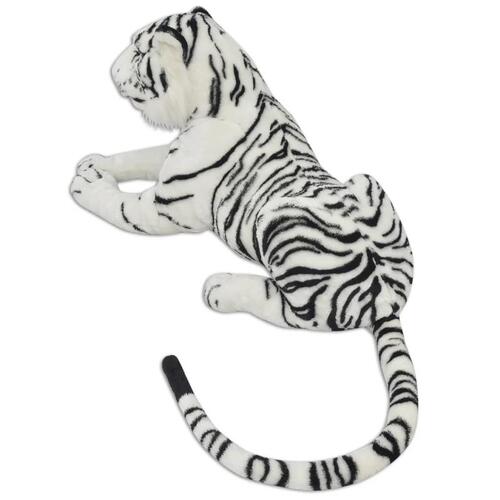 Tøjdyr tiger XXL plysstof hvid