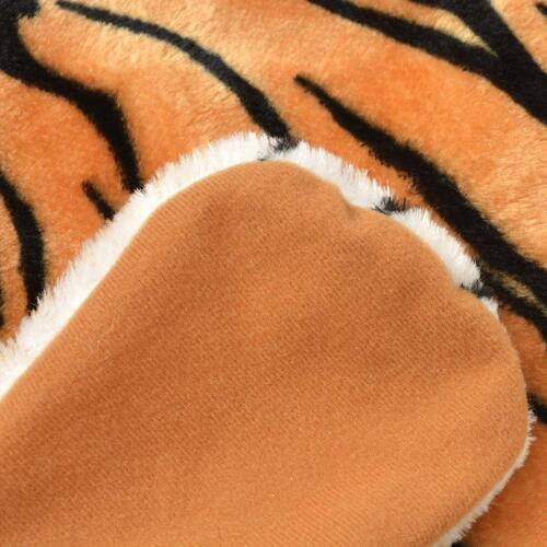 Tigertæppe plys 144 cm brun
