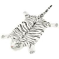 Tigertæppe plys 144 cm hvid