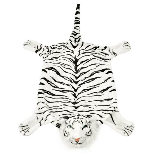 Tigertæppe plys 144 cm hvid
