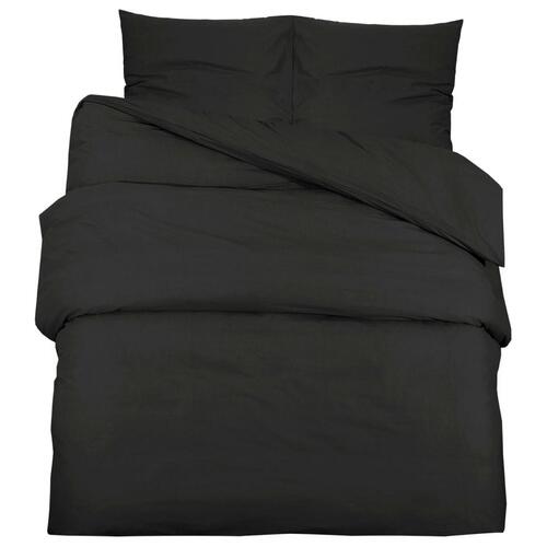 Sengetøj 260x200 cm bomuld sort