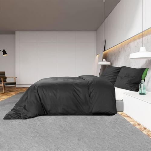 Sengetøj 260x200 cm bomuld sort