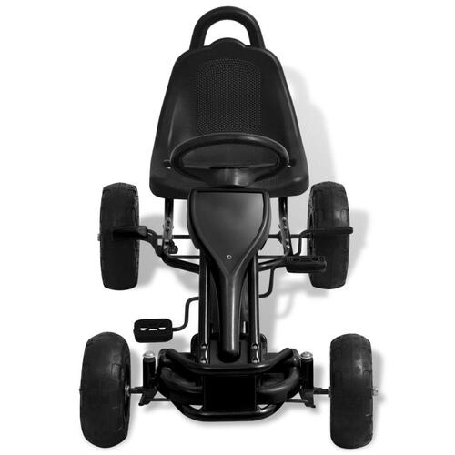 Pedal-gokart med luftdæk sort