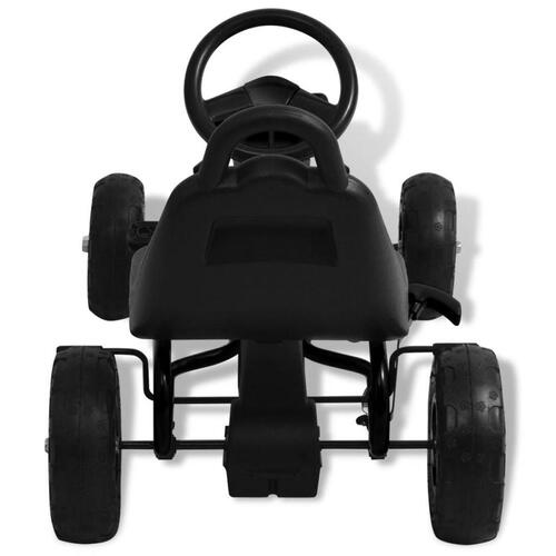 Pedal-gokart med luftdæk sort