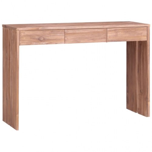 Konsolbord 110x35x75 cm massivt teaktræ