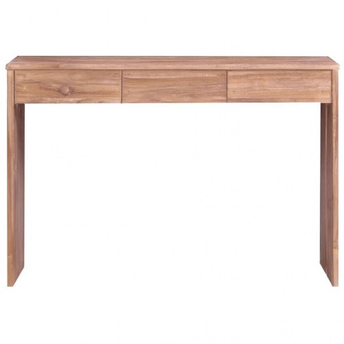 Konsolbord 110x35x75 cm massivt teaktræ