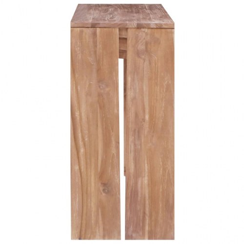 Konsolbord 110x35x75 cm massivt teaktræ