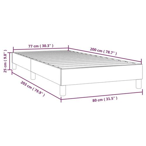 Sengeramme til kontinentalseng 80x200 cm stof lysegrå