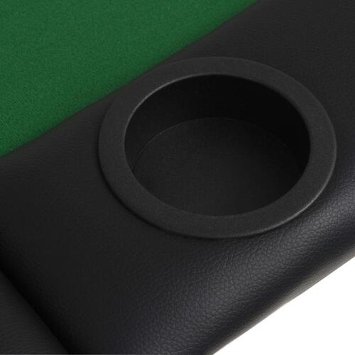 Foldbart pokerbord til 9 spillere 3-fold oval grøn