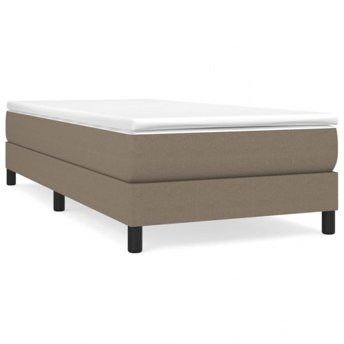 Boxspring sengeramme 80×200 cm - stof, gråbrun