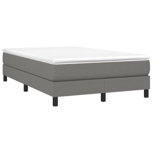 Boxspring sengeramme i stof - mørkegrå 120 x 200 cm