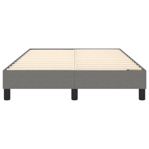 Boxspring sengeramme i stof - mørkegrå 120 x 200 cm