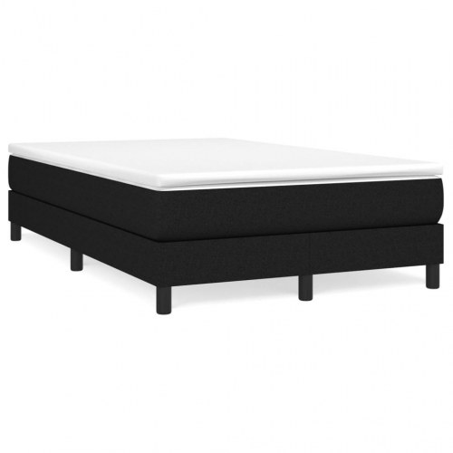 Boxspring sengeramme i stof - sort 120 × 200 cm