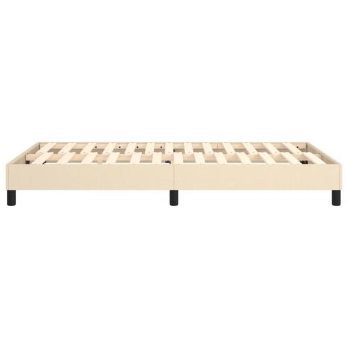 Sengeramme til kontinentalseng 120x200 cm stof cremefarvet
