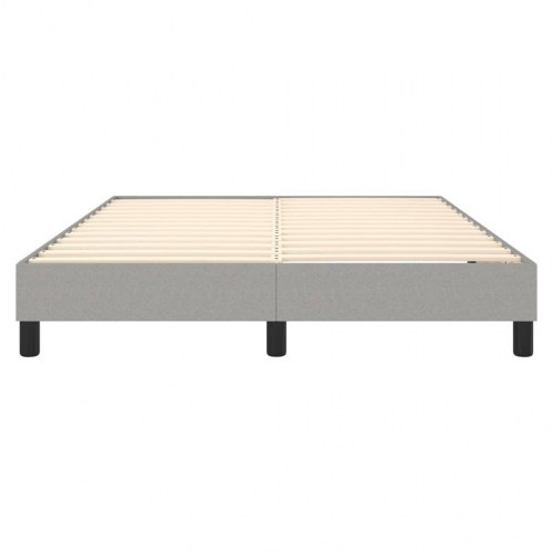 Boxspring sengeramme 140x190 cm i stof - lysegrå