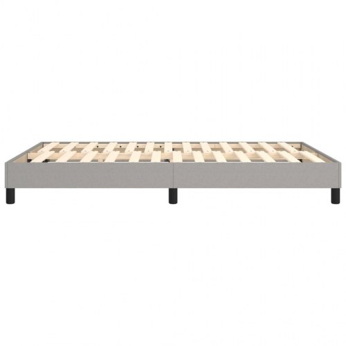 Boxspring sengeramme 140x190 cm i stof - lysegrå