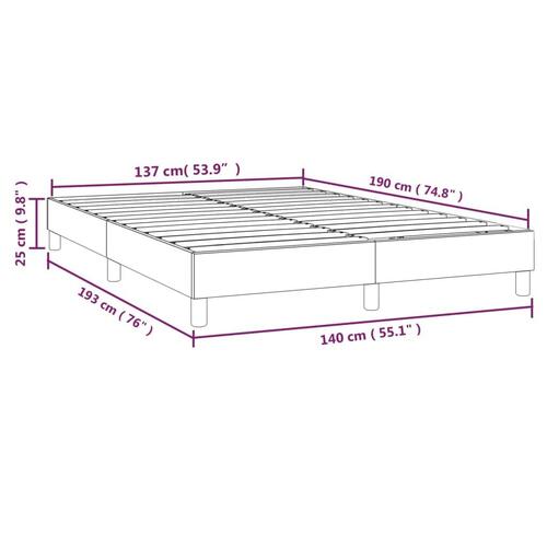 Sengeramme uden madras 140x190 cm stof gråbrun