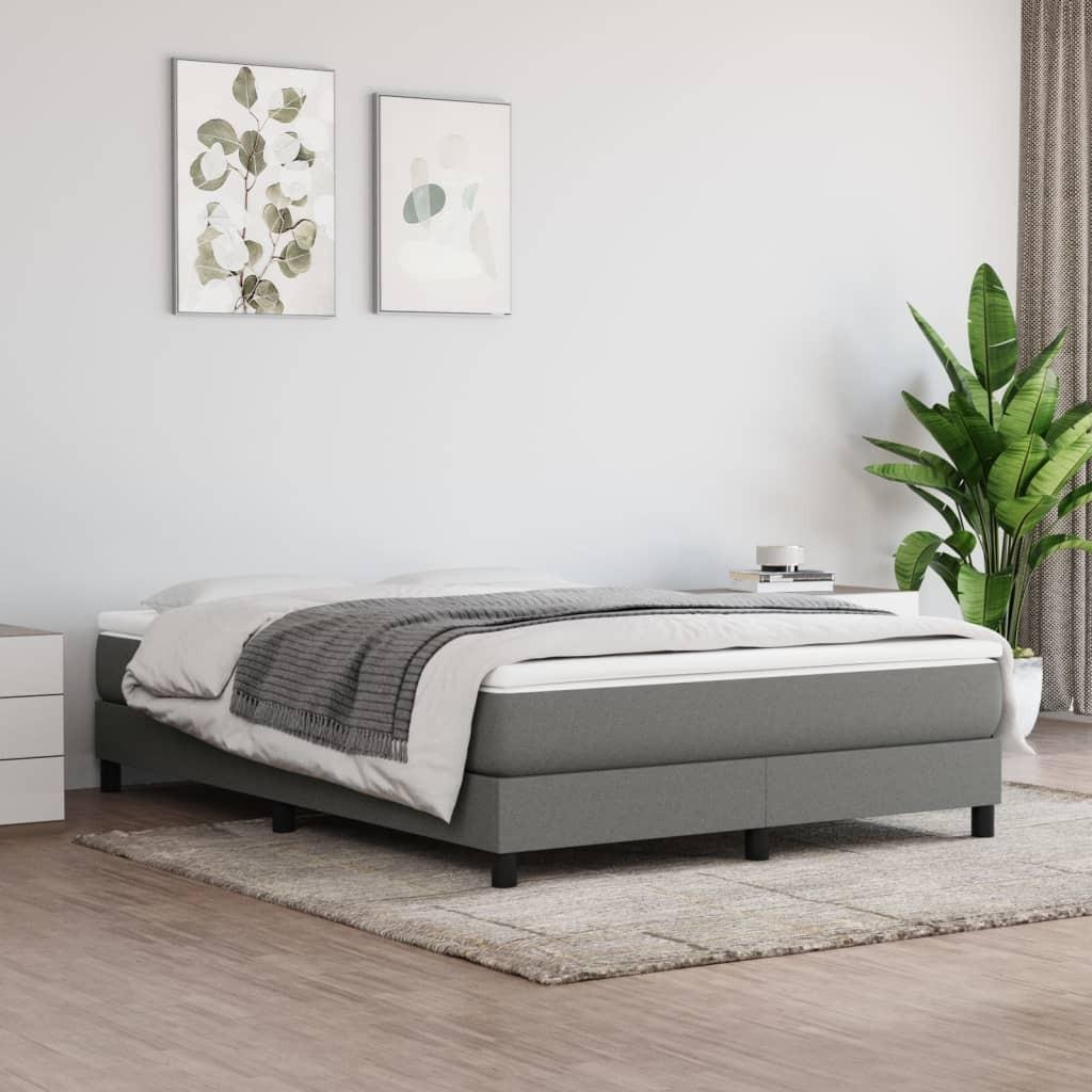 Sengeramme uden madras 140x200 cm stof mørkegrå