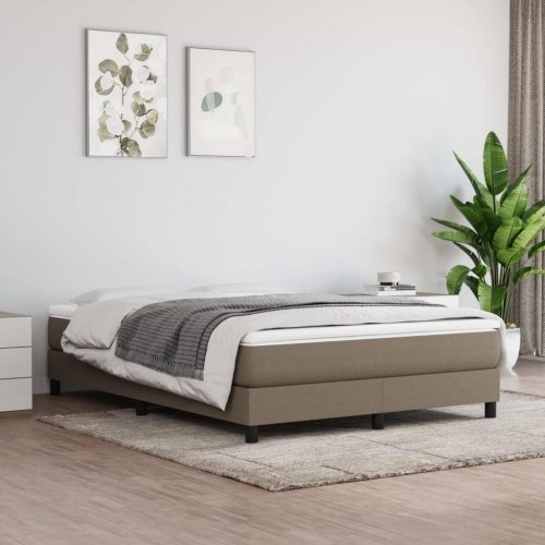 Boxspring sengeramme 140x200 cm - stof, gråbrun