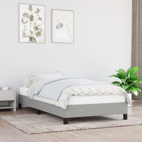 Sengeramme uden madras Lysegrå 80x200 cm Stof