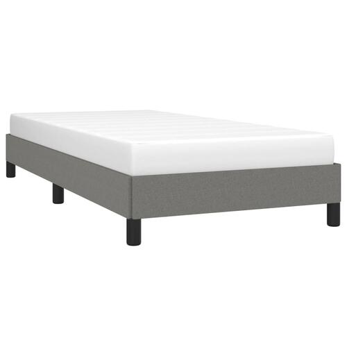 Sengeramme uden madras Mørkegrå 80x200 cm Stof