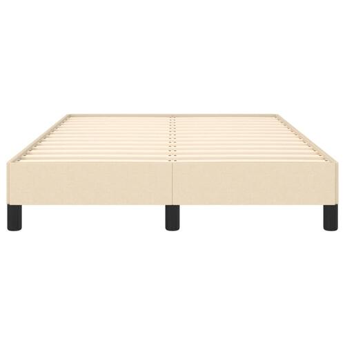 Sengeramme 120x200 cm stof cremefarvet