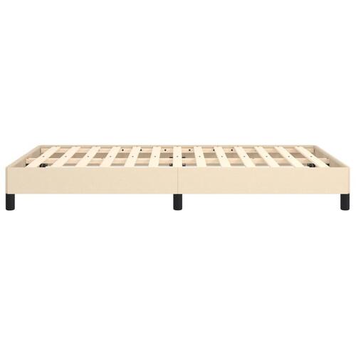 Sengeramme 120x200 cm stof cremefarvet