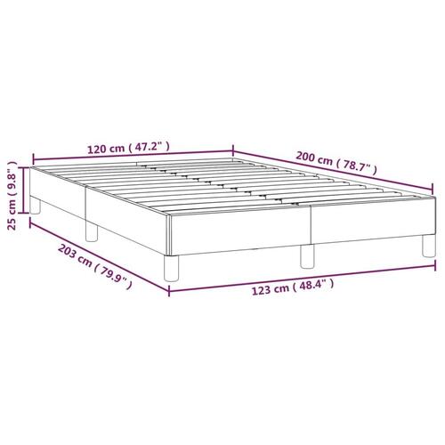 Sengeramme 120x200 cm stof cremefarvet