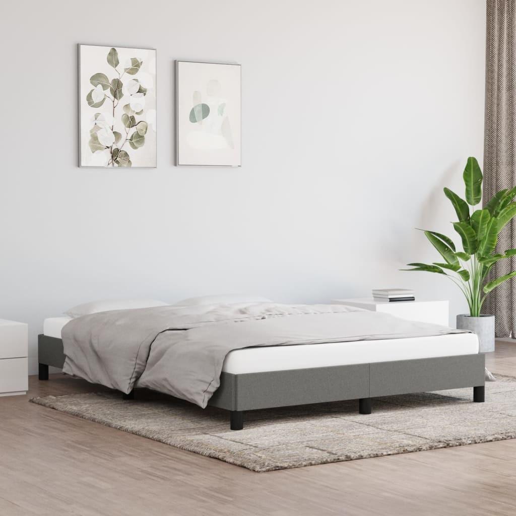 Sengeramme uden madras 140x190 cm stof mørkegrå