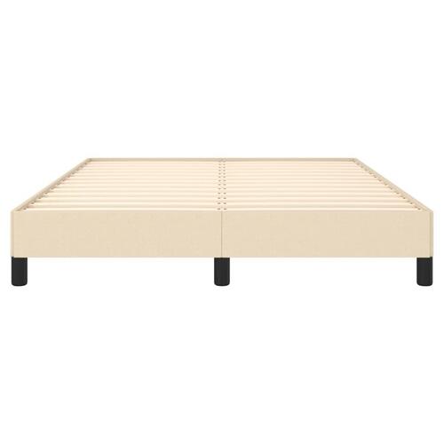 Sengeramme 140x200 cm stof cremefarvet