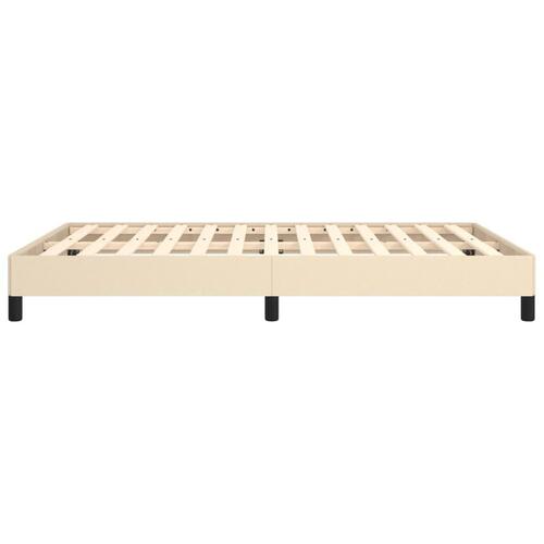 Sengeramme 140x200 cm stof cremefarvet