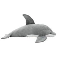 Tøjdyr delfin plys grå