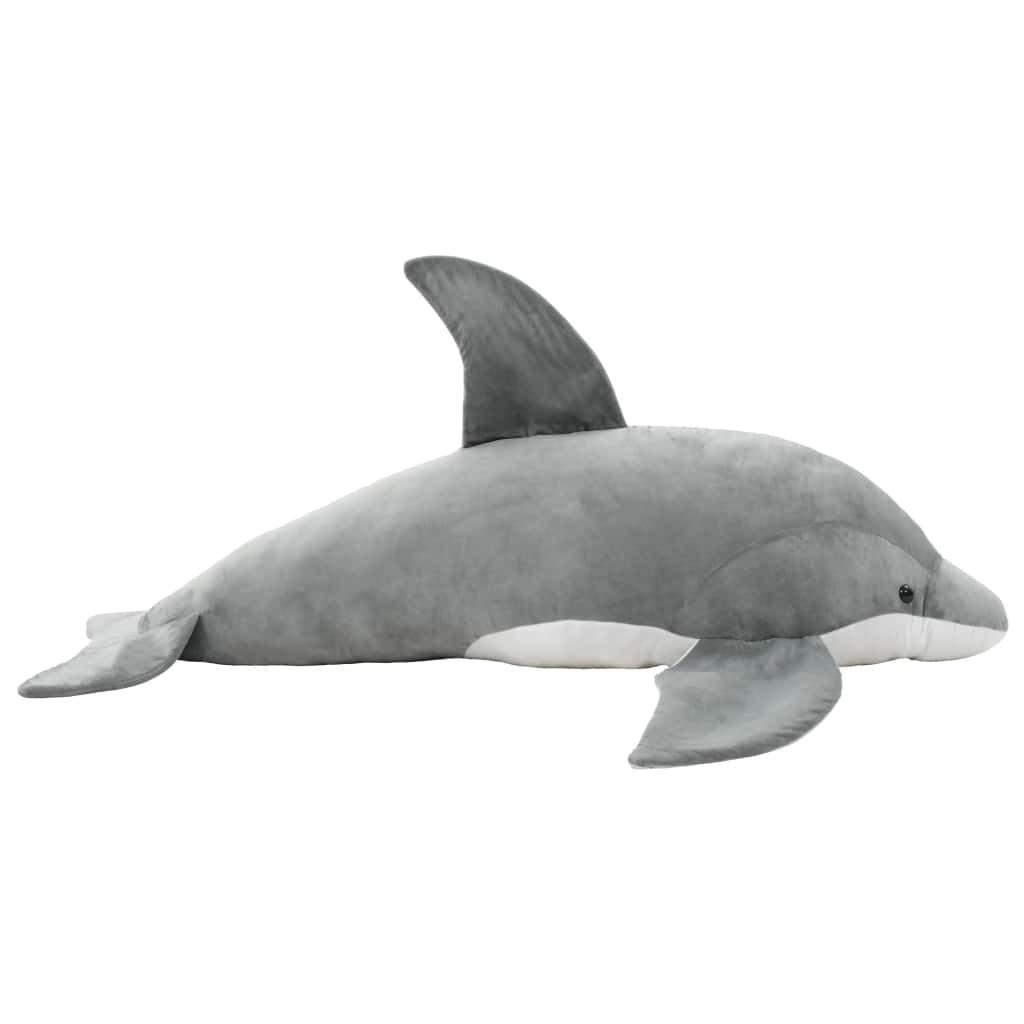 Tøjdyr delfin plys grå