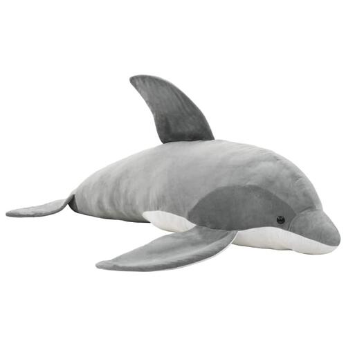 Tøjdyr delfin plys grå