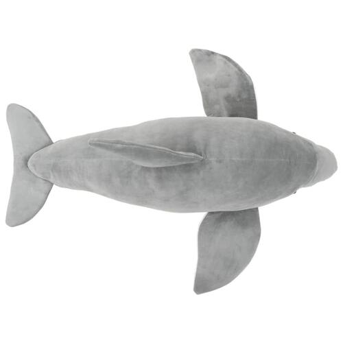 Tøjdyr delfin plys grå
