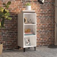 Skænk 34,5x32,5x90 cm konstrueret træ hvid højglans