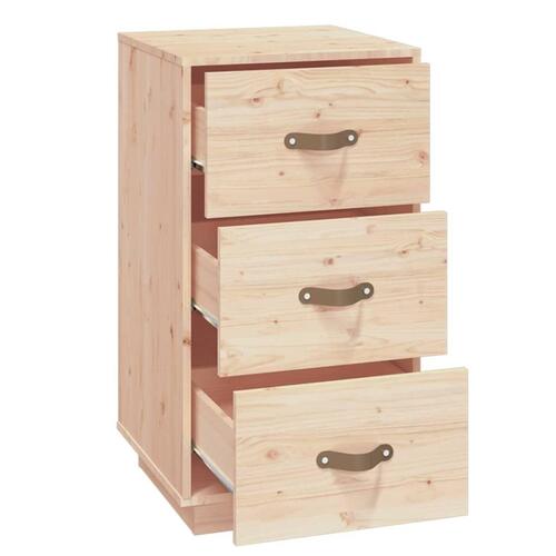 Sengeborde 2 stk. 40x40x75 cm massivt fyrretræ