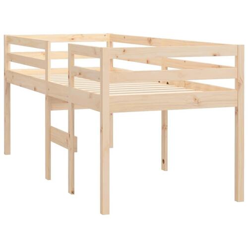 Højseng 90x190 cm massivt fyrretræ