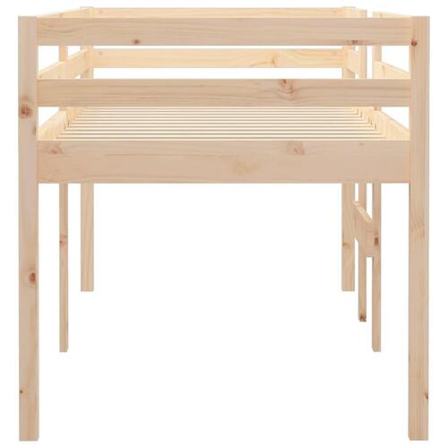 Højseng 90x190 cm massivt fyrretræ