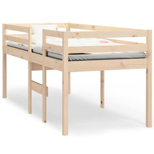 Højseng 75x190 cm massivt fyrretræ