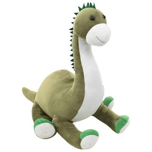 Tøjdyr brontosaurus plysstof grøn