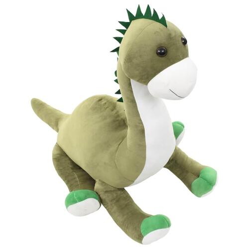 Tøjdyr brontosaurus plysstof grøn