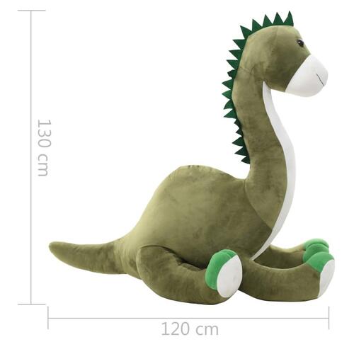 Tøjdyr brontosaurus plysstof grøn