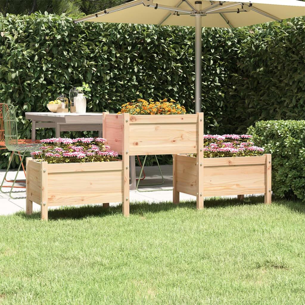 Plantekasse 178,5x44x75 cm massivt fyrretræ