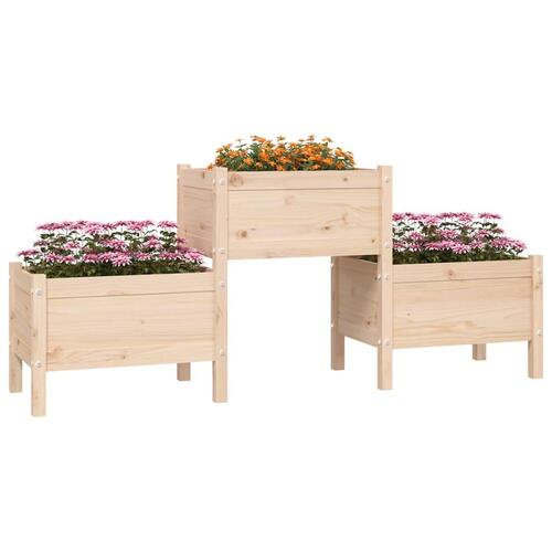 Plantekasse 178,5x44x75 cm massivt fyrretræ