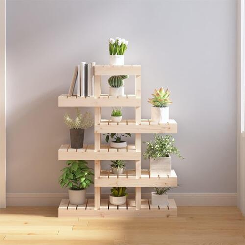 Plantestativ 85x25x109,5 cm massivt fyrretræ