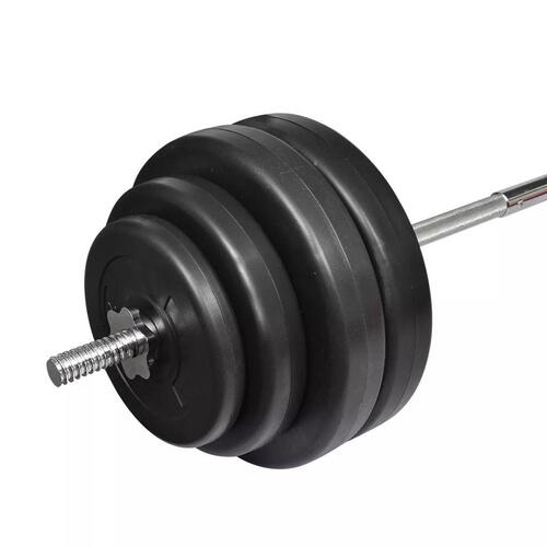 Vægtstang med vægtskiver 60 kg